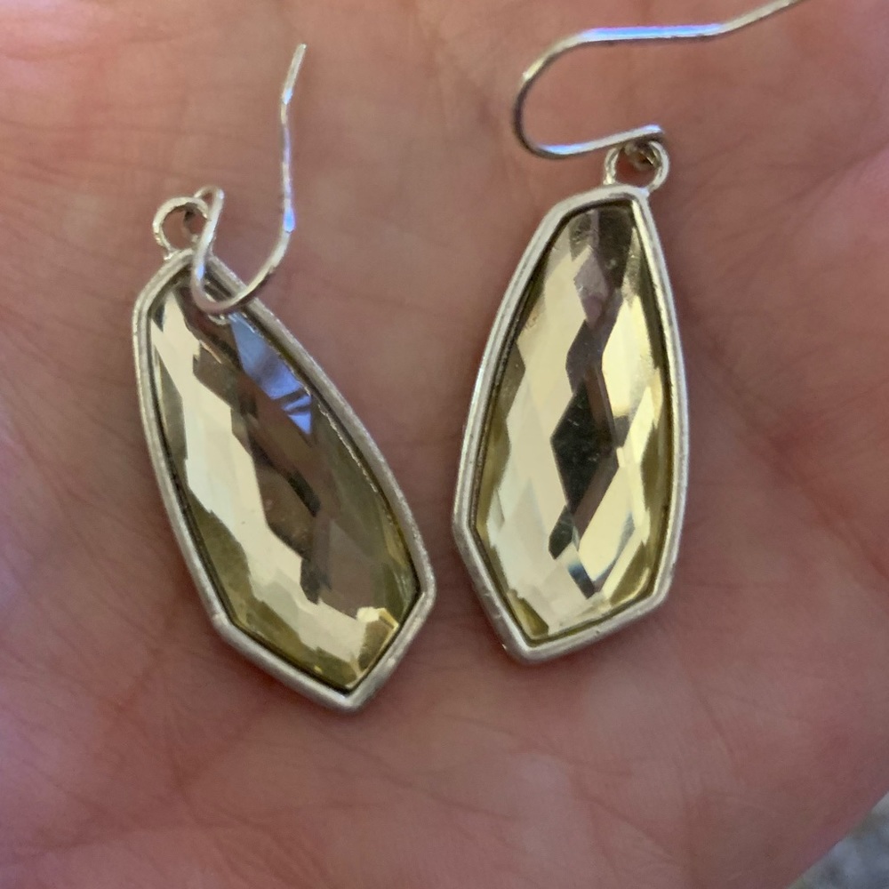 Nicole Miller Earrings Silver & Rhinestones